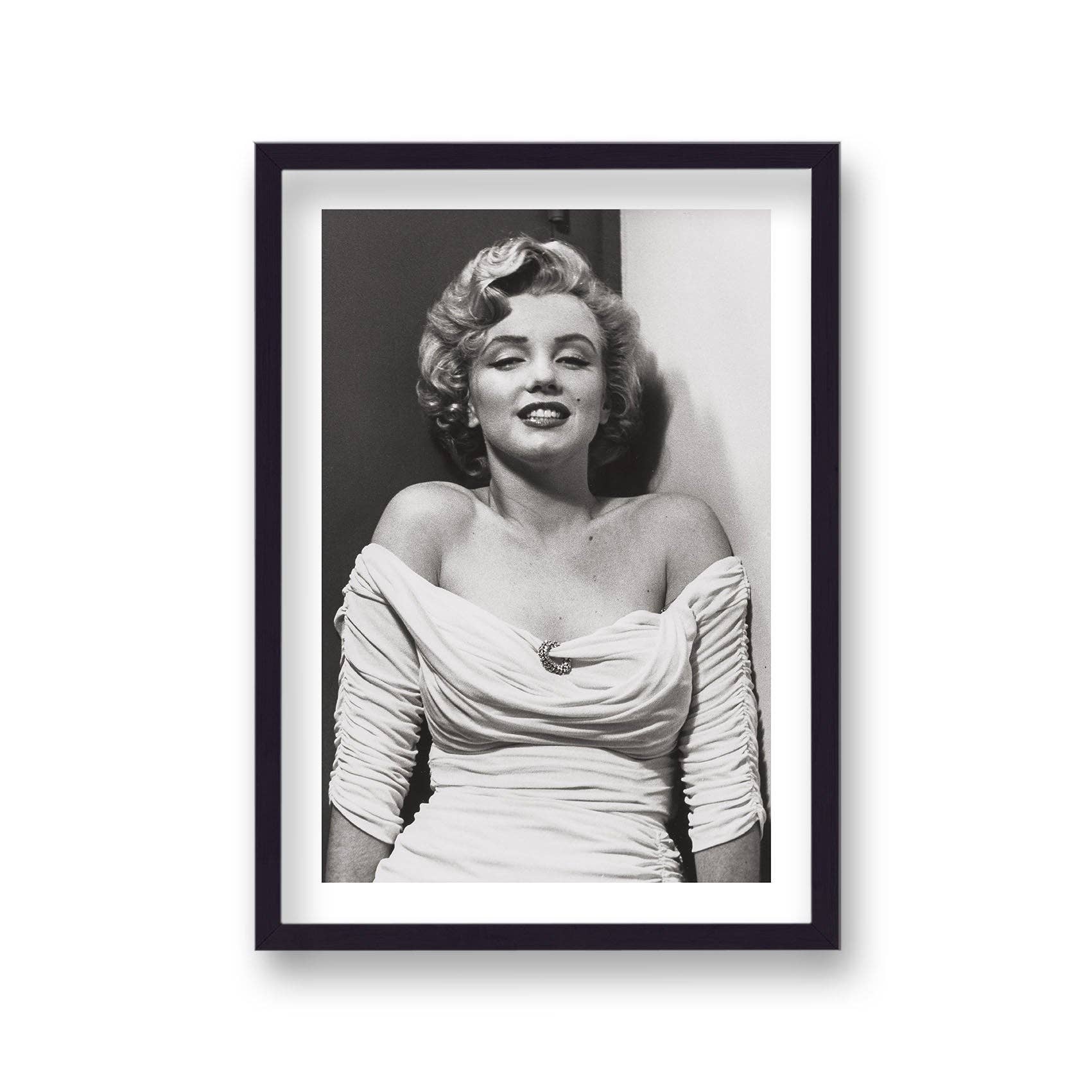 Gallery Print and Art - Wholesale Art Print - Marilyn Monroe Iconic Portrait In Glamorous Off The Shoulder Dress Vintage Icon Print