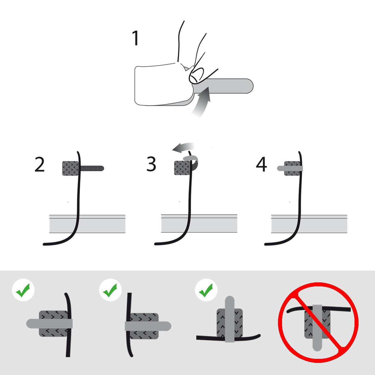 LABEL THE CABLE - Wholesale Cord Holder - LTC WALL STRAPS (50 Pcs - White)6
