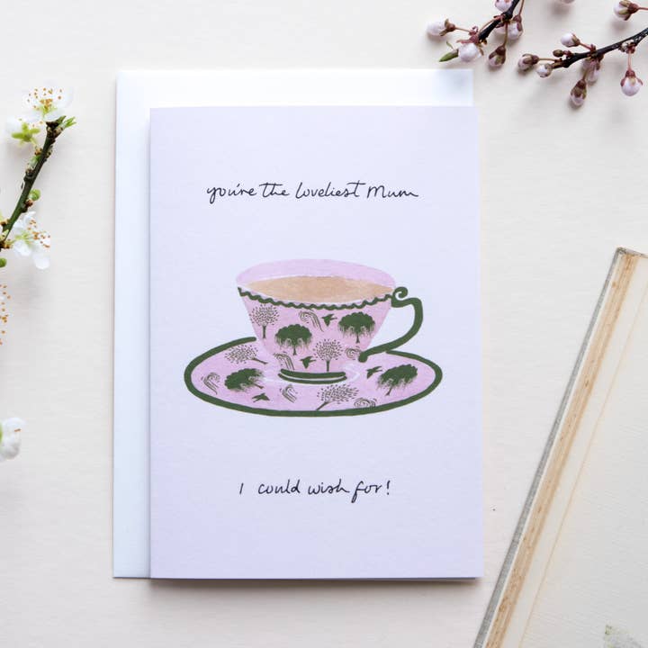 The Hidden Pearl Studio – Großhandel Muttertagskarten – Tasse Tee, Muttertagskarte