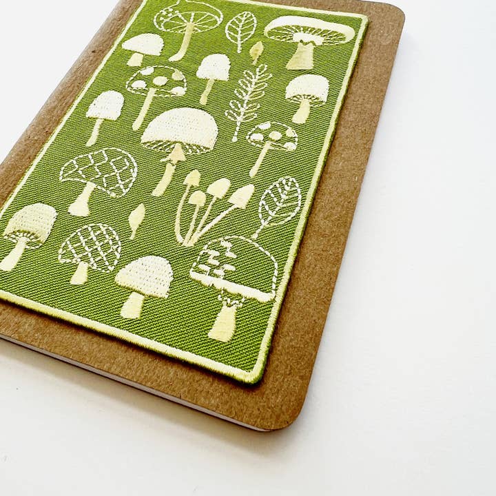 Rikrack - Wholesale Notebook - Mushrooms Embroidery Pocket Notebook