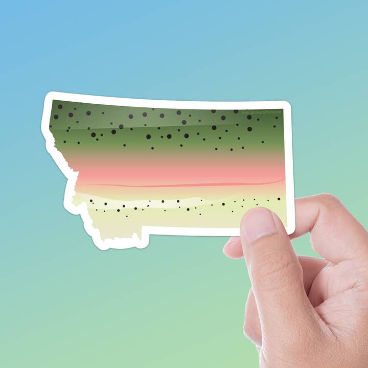 Sentinel Supply - Wholesale Sticker - Rainbow Trout Montana Fishing Sticker - Fly Fishing Decal