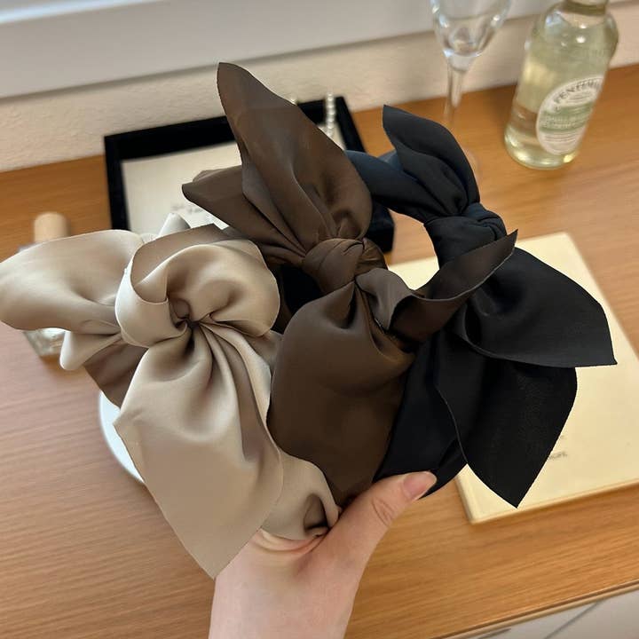 ACCITY - Wholesale Fashion Headband - Women's - RETRO BOW STYLISH SIMPLE HEADBAND_CWAHA28596