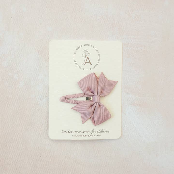 Clip de presión de grosgrain // Malva para venta al por mayor de Acre