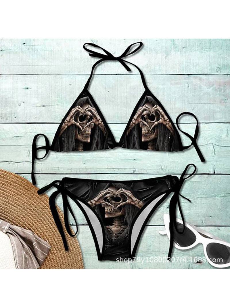 Tourtiwi - Wholesale Two Piece Swimsuit - Women's - Sexy Skull Bandage Swimsuit Suit1