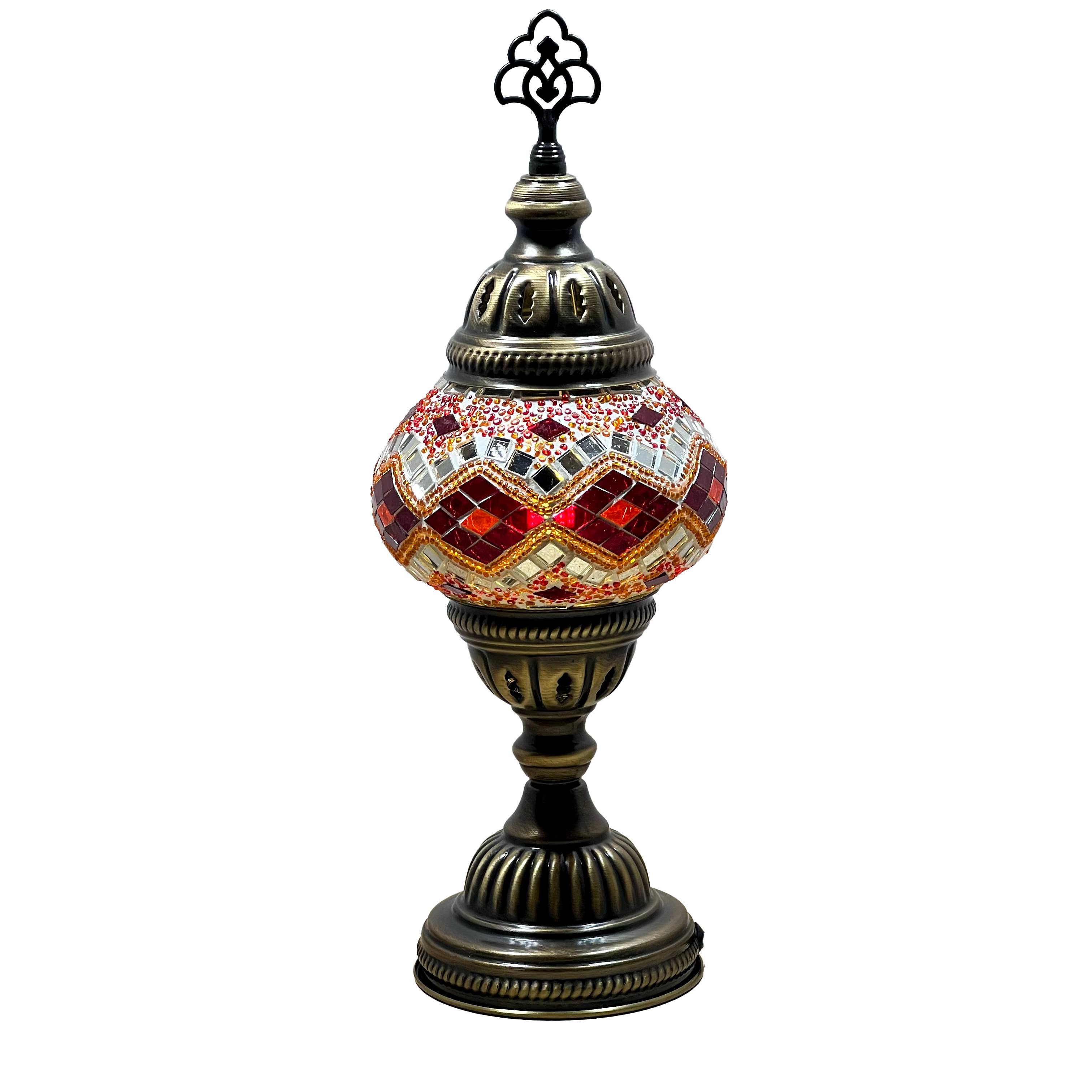 Gypsy Soul - Wholesale Accent/Desk Lamp - Handmade Mosaic Turkish Table lamp 6" Glass Globe - 6 Lamps5