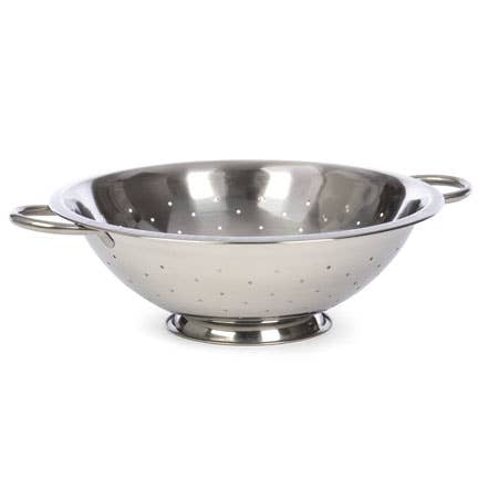 Round Stainless Steel Colander Side Handles 8qt for wholesale by Willow Group