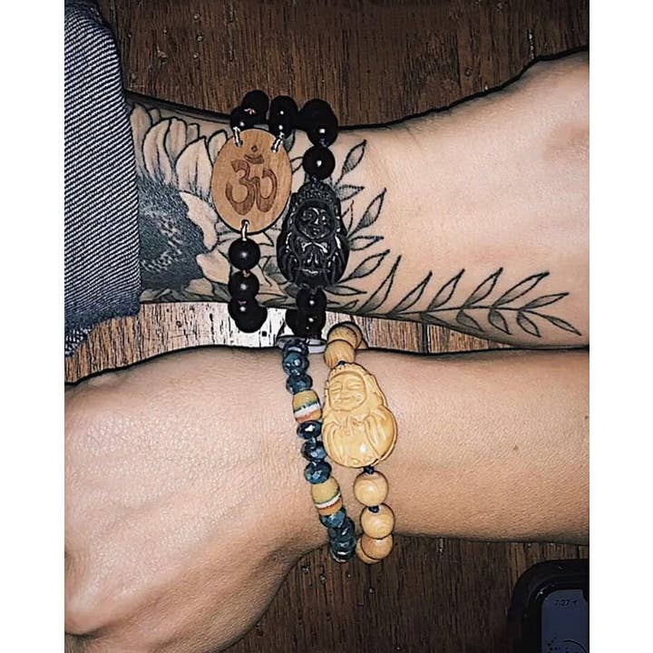 Jen Stock Mindful Designs - Wholesale Beaded Bracelet - Signature ©️Goddess Bracelet || Wood OM5