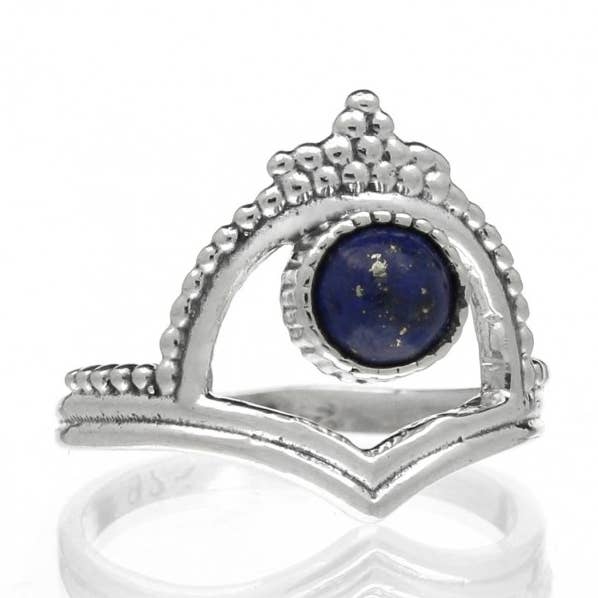925 Silver and Lapis Lazuli Ring, Parvati for wholesale by UniArt