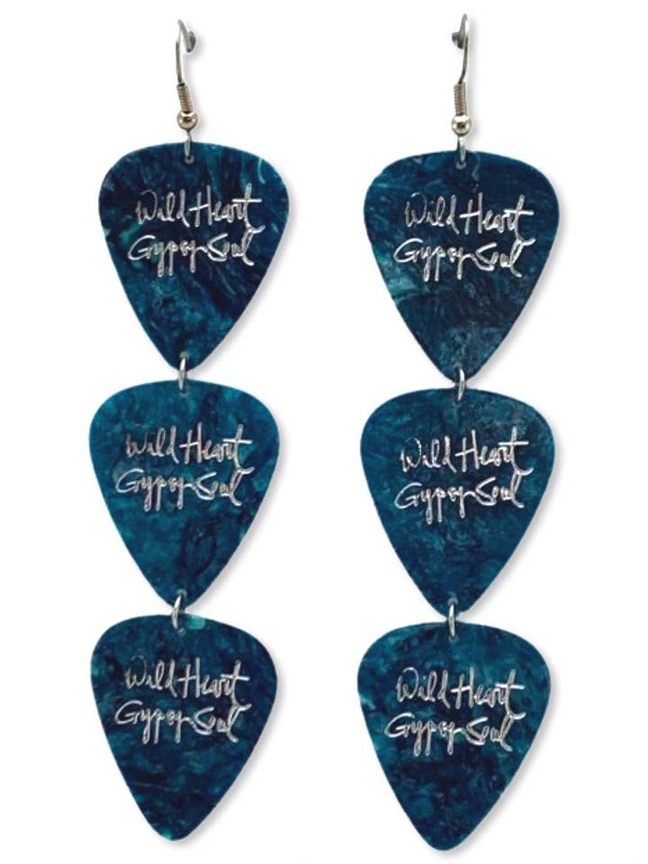 Boucles d'oreilles triples Wild Heart Gypsy Soul en argent turquoise pour la vente par Groupie Love