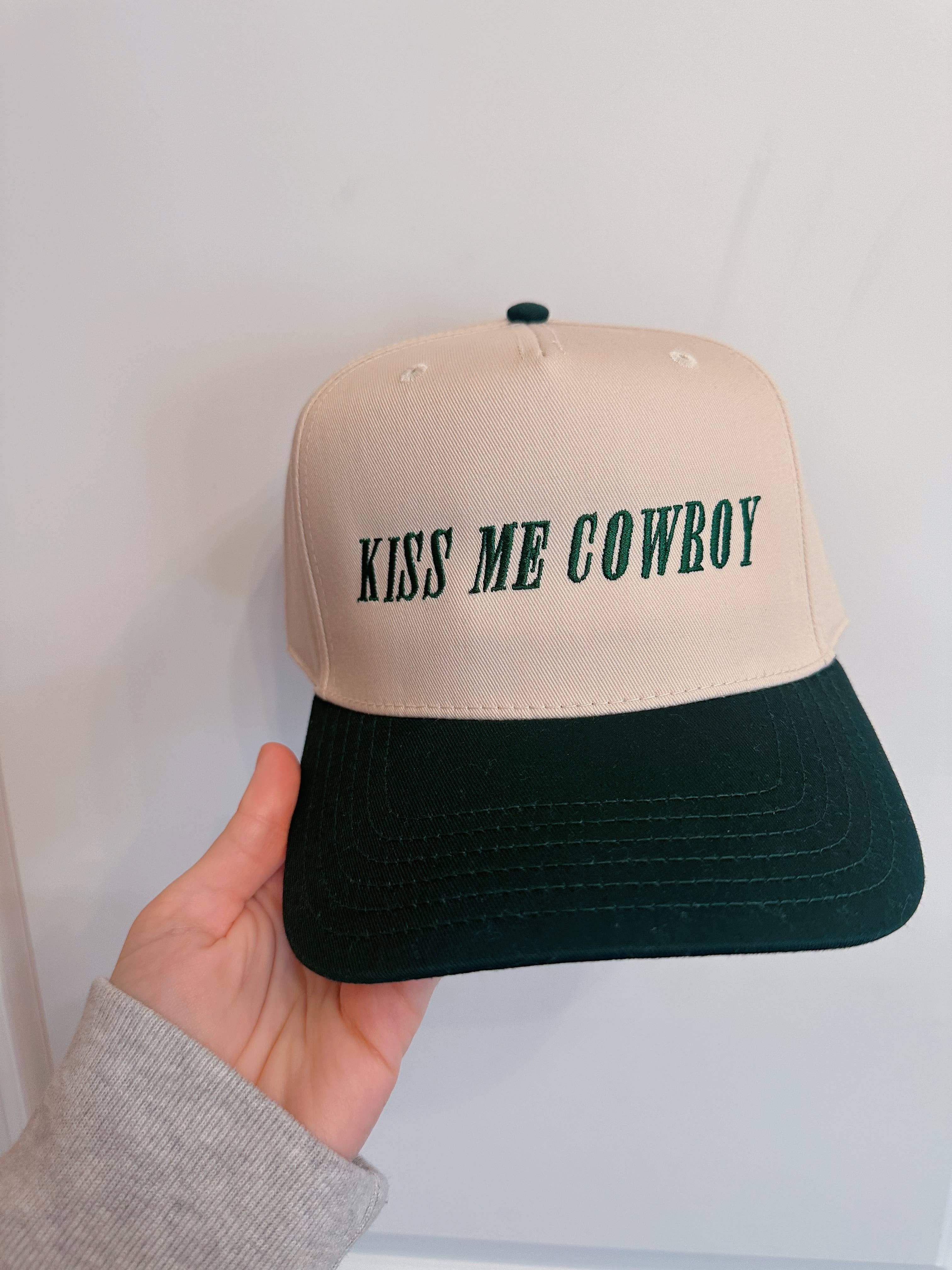 Happy Hour - Wholesale Trucker Hat - Women's - Kiss Me Cowboy Embroidery Hat3