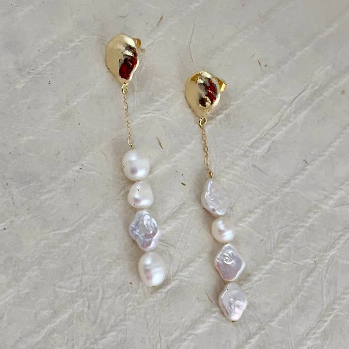 Dangle Earrings - Tiana Fresh Water Pearl for wholesale by A New Day, A New Dawn NYC, LLC.