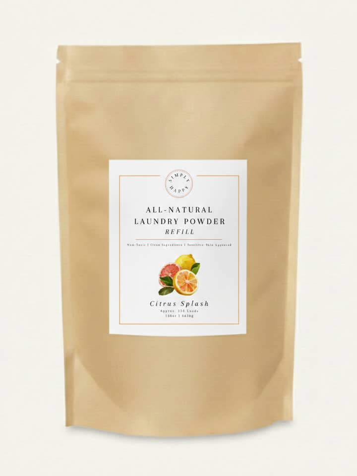 All-Natural Laundry Powder Refill | Citrus Splash for wholesale by Simply Happy