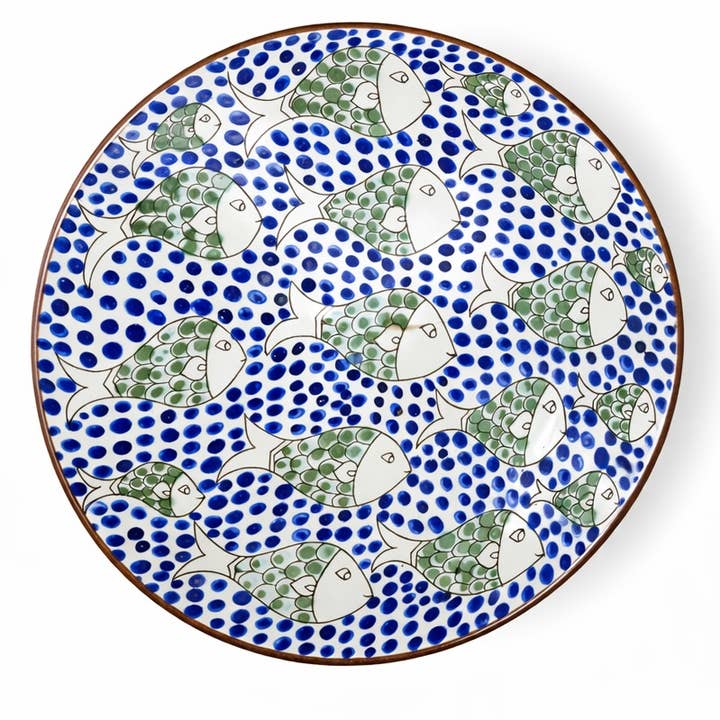 Piatto da portata in ceramica Qaroun per la vendita all'ingrosso da parte di KILIIM