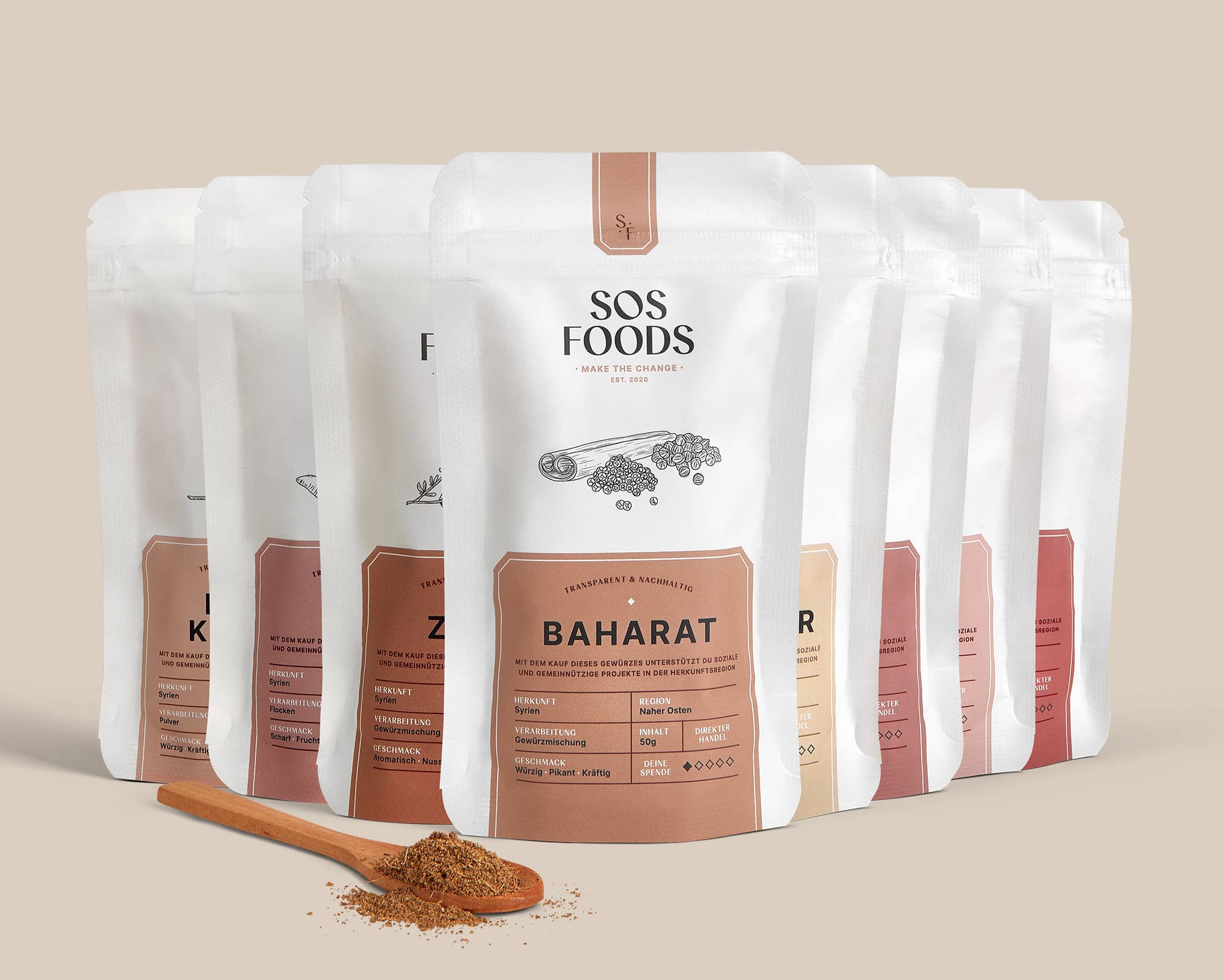 SOS Foods - Wholesale Dried Spice Mix - Syrien Gewürzbox1