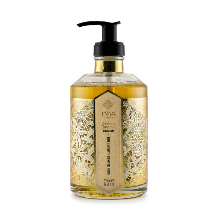 Jasmine Flowers Liquid Soap Limited Edition in Glass for wholesale by ISHA COSMETICS