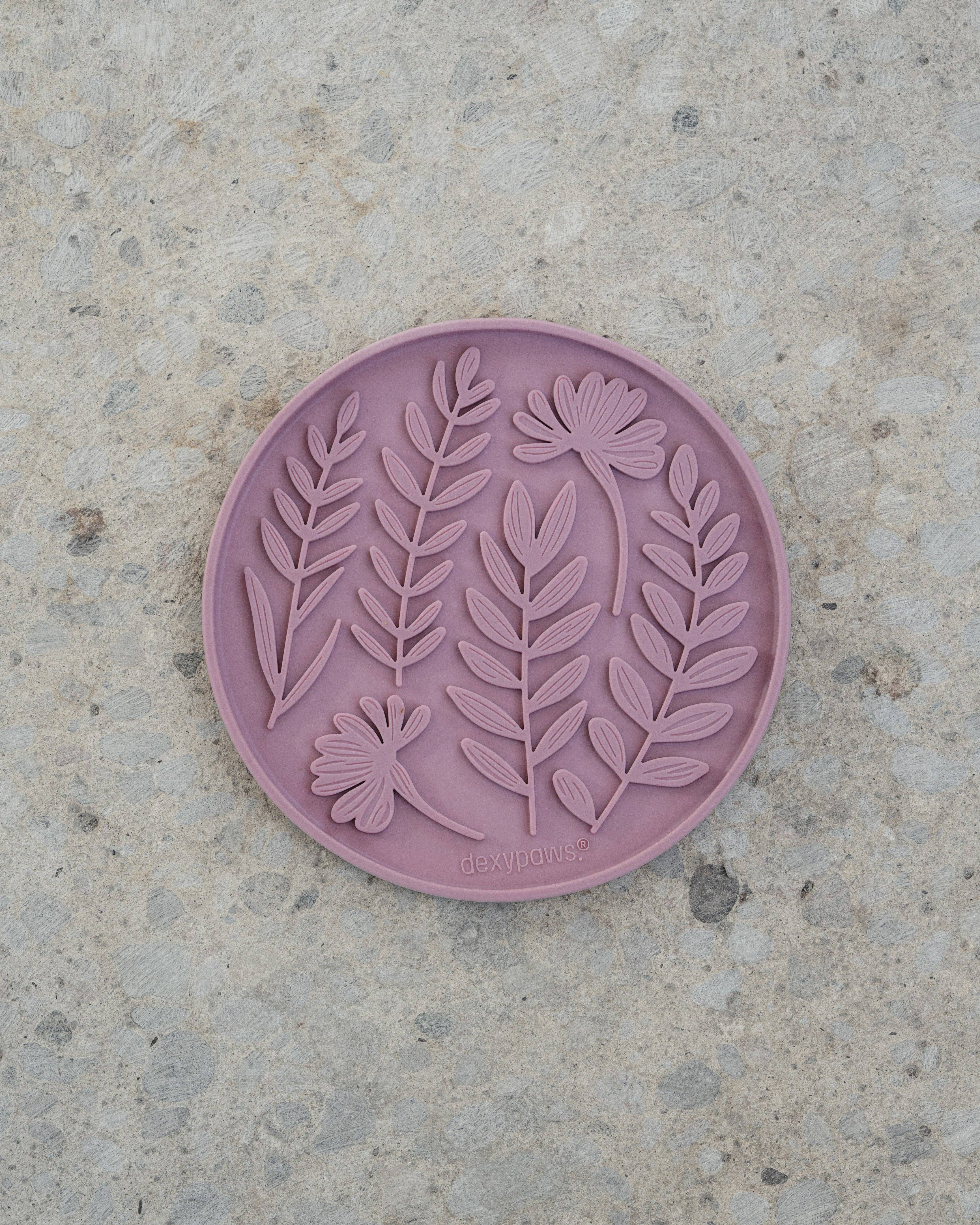 dexypaws - Wholesale Pet Food Mat - Dog - Blush Pink Garden Enrichment Lick Mat