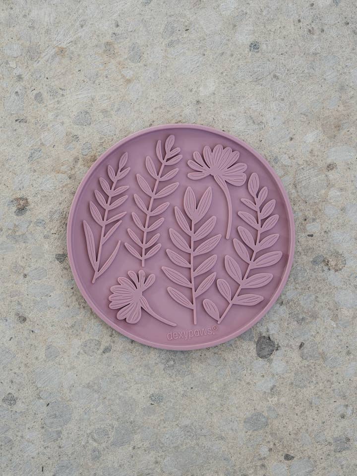 Blush Pink Garden Enrichment Lick Mat for wholesale by dexypaws