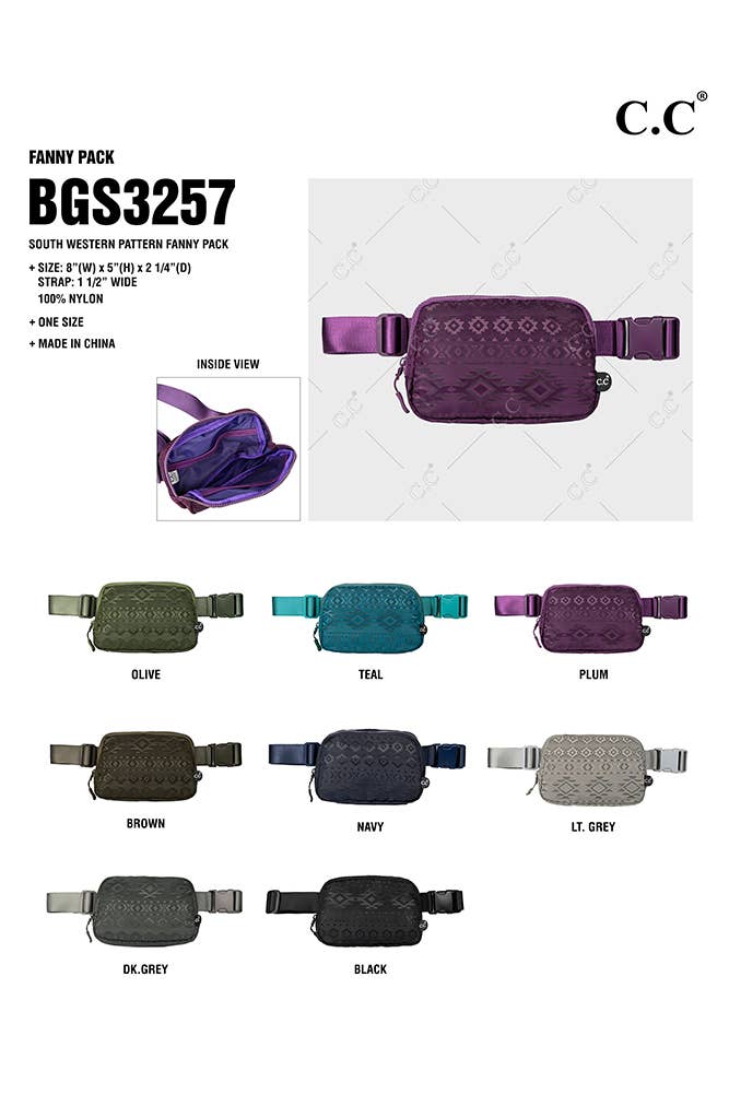Hana – Engroshandel Bæltetaske - Dame – C.C sydvestlige mønster Fanny Pack5
