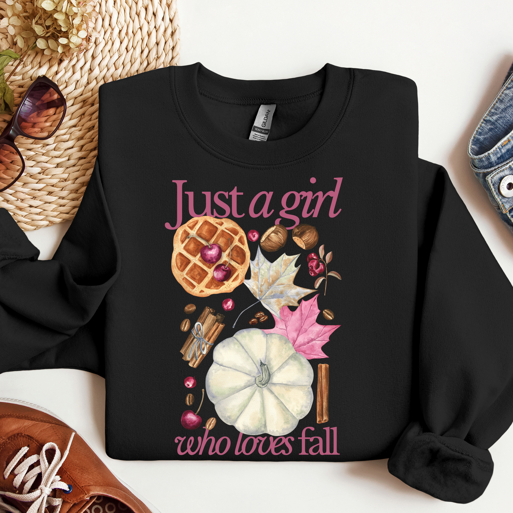 4:12 THE LABEL - Wholesale Graphic Sweatshirt - Women's - Just A Girl Who Loves Fall/Autumn Sweatshirt2