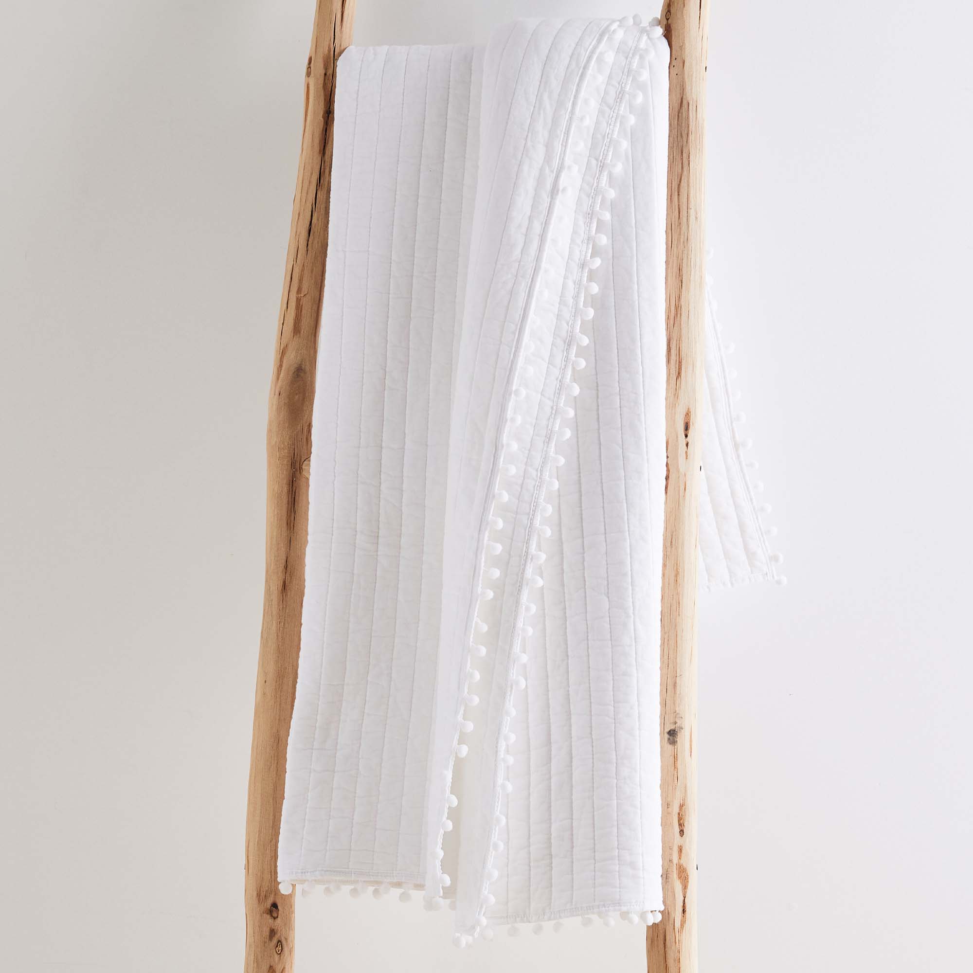 Levtex Home - Wholesale Throw Blanket - Pom Pom Quilted Throw2