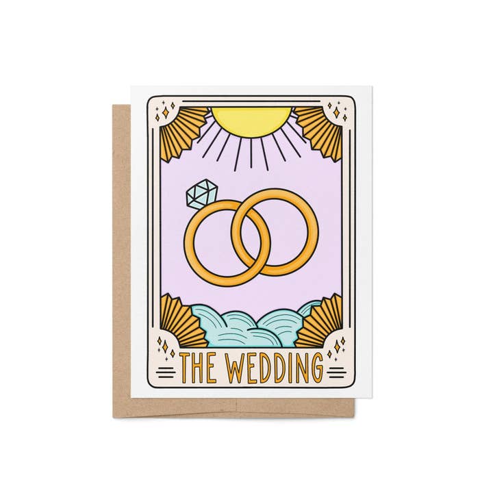 The Wedding Tarot Card Congratulations Card for wholesale by MangoIllustrated