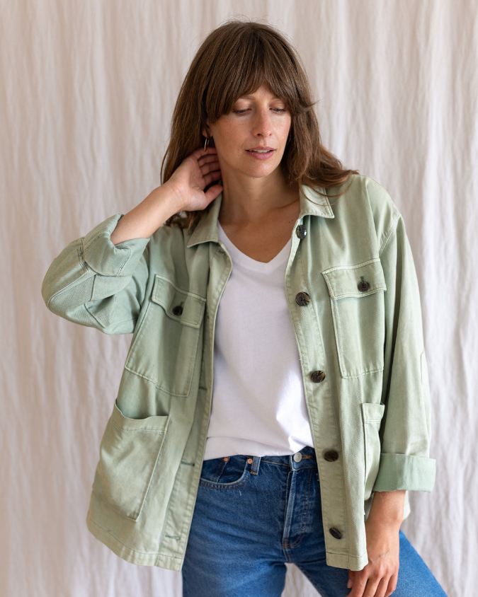 Ivy T – Großhandel T-Shirt – Damen – Weißes T-Shirt Dotty V aus Bio-Baumwolle3