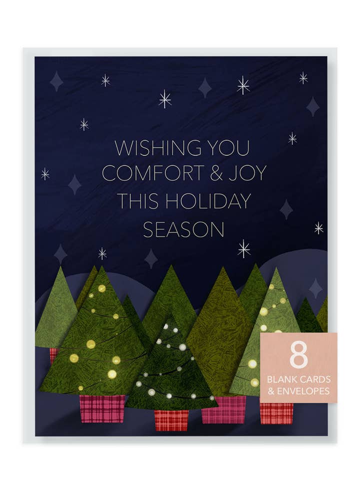 Carte de vœux Comfort and Joy : coffret de 8 pour la vente par Announce Divinely