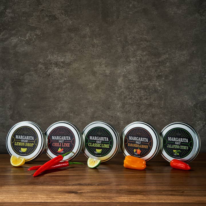 The Wine Savant / Khen Glassware - Wholesale Salt - Cocktail Salt Rimmer Gift Set – 5 Gourmet Flavors2