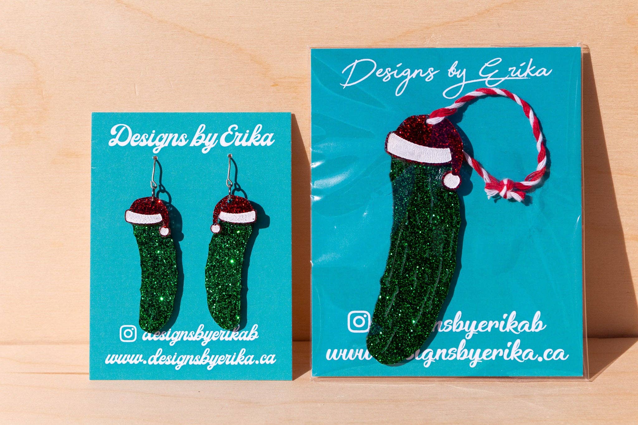 Designs by Erika - Wholesale Ornament - Santa Pickle Ornament2