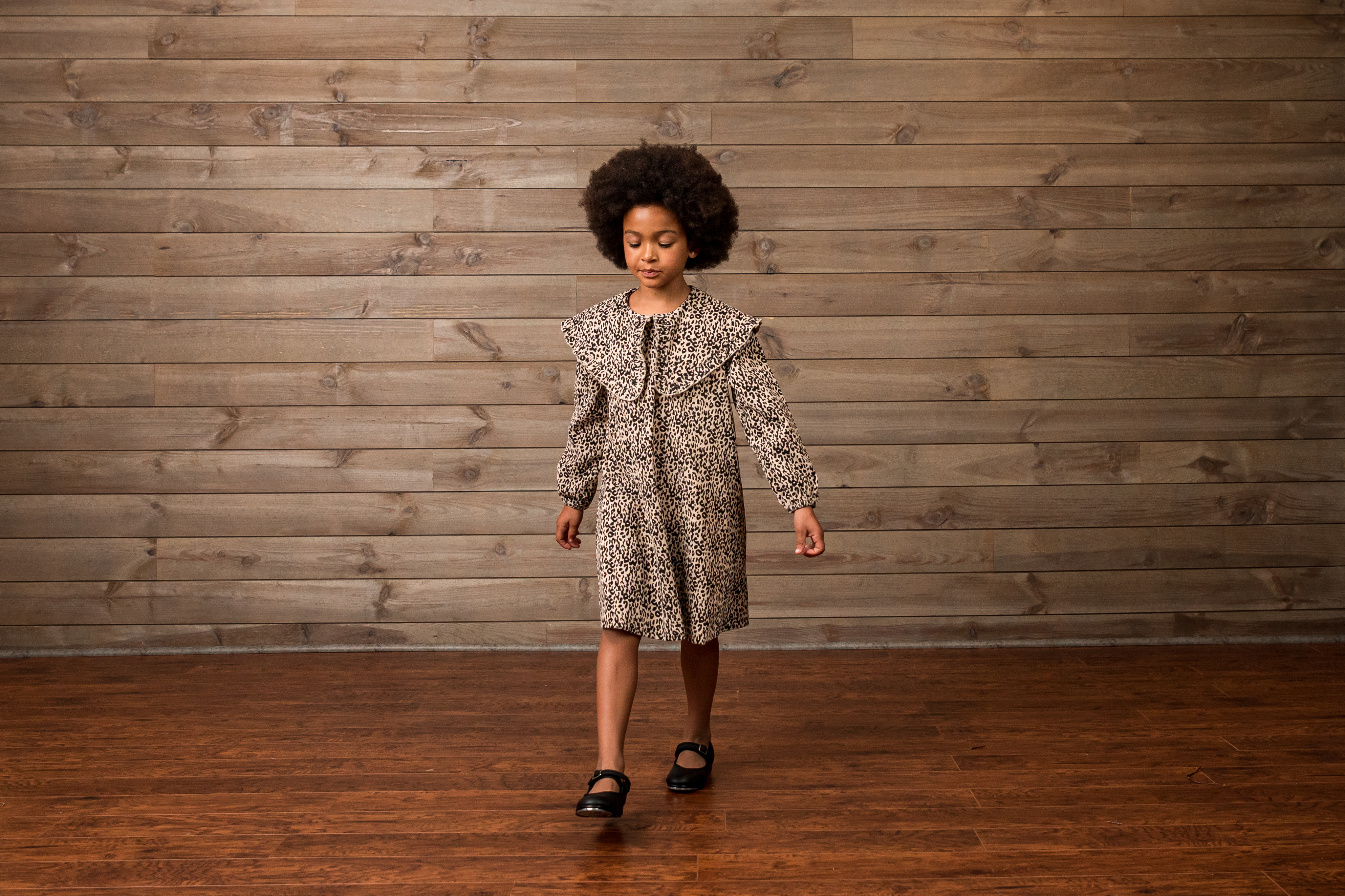 Hush.Shop - Wholesale Dress - Kids - Lepord Print Corduroy Dress1