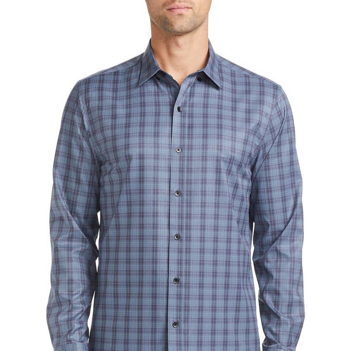 RUTIG 4-VÄGS STRETCH LÅNGÄRMAD SKJORTA för wholesale av W.R.K