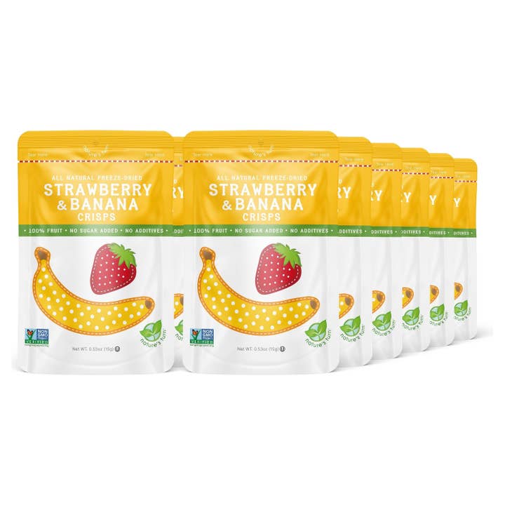 Nature's Turn - Wholesale Dried/Dehydrated Fruit - Freeze-Dried Strawberry & Banana Crisps