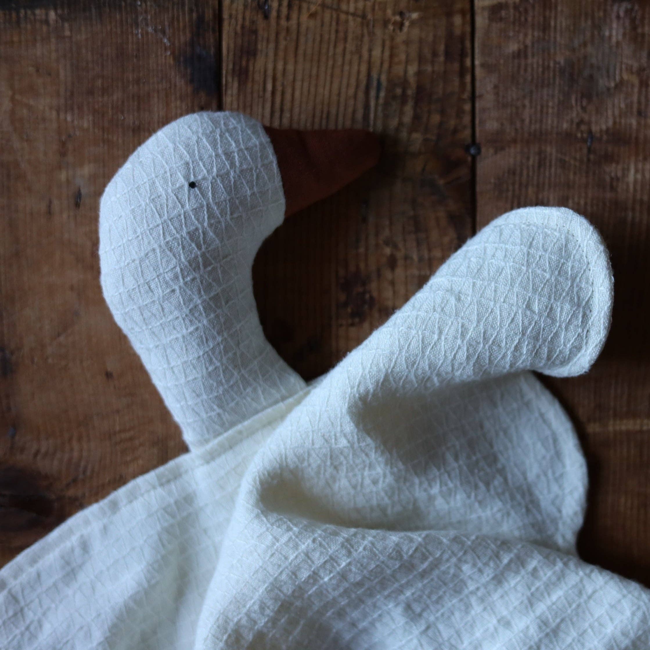 Black Creek Botanicals - Wholesale Security/Cuddle Blanket - Baby - Linen Goose Lovey Natural Fibers Wool Kapok Baby Nursery Toy1