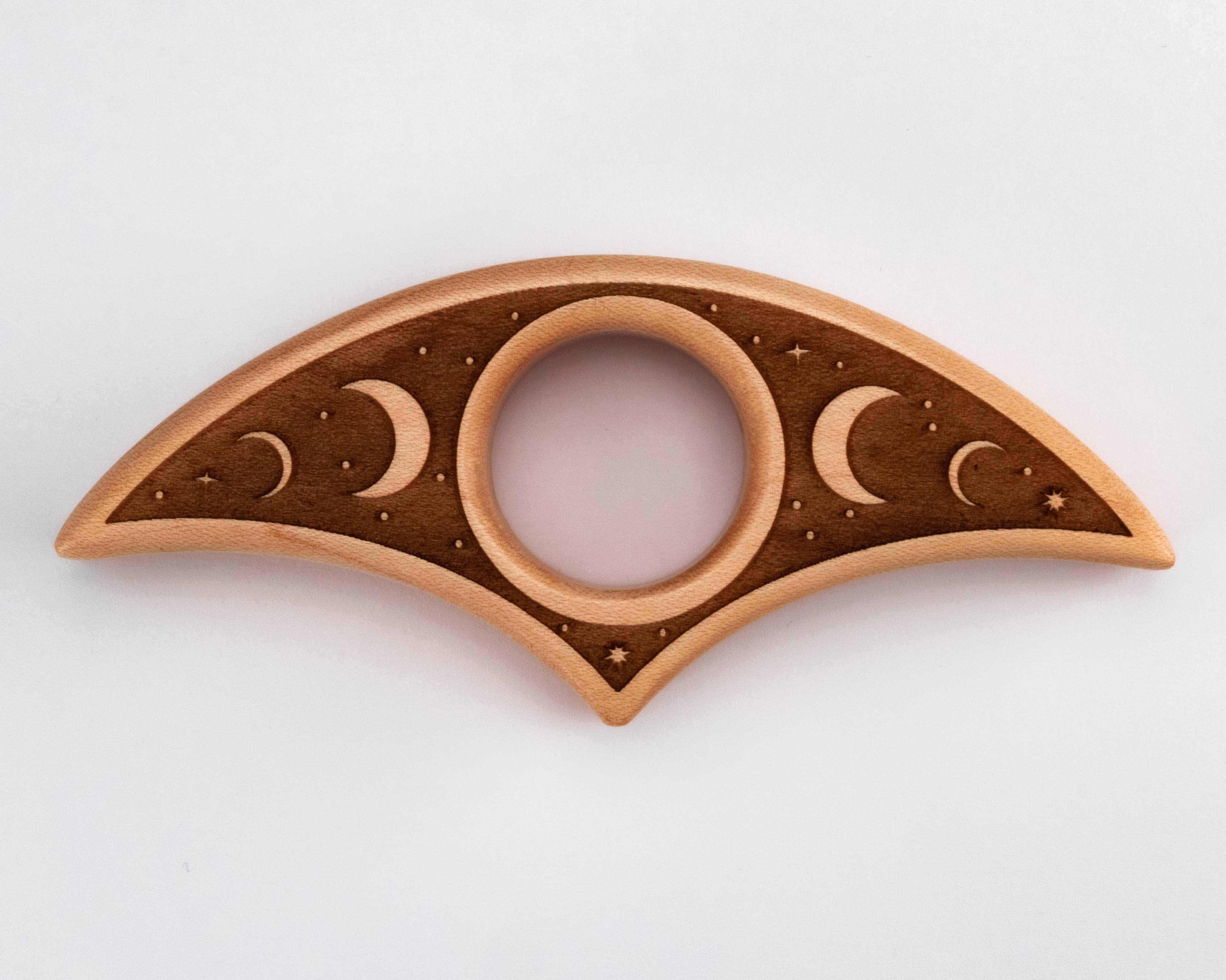 Woodland Woodworx - Wholesale Book Holder - Thumb Page Holder, "Moon Phase" Design, Maple Wood5