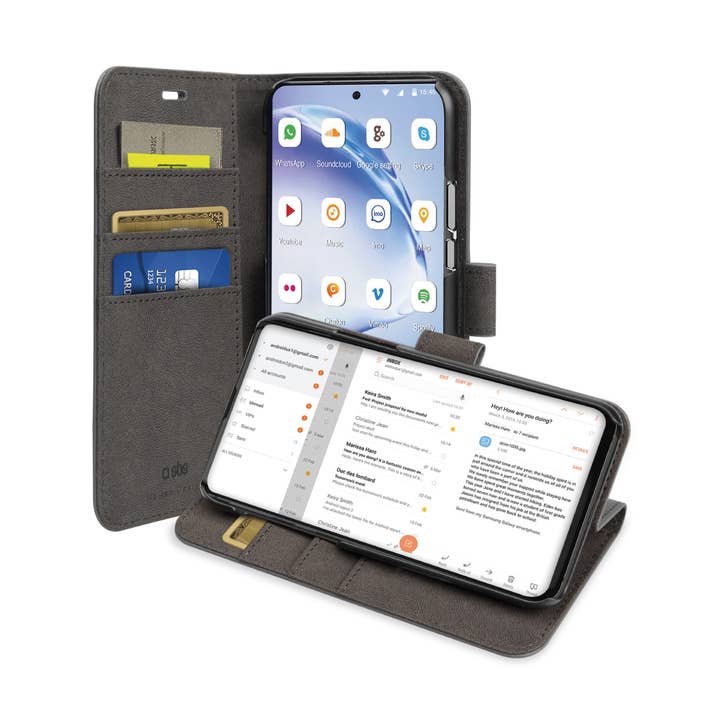 Capa Book Wallet com Função de Suporte para Samsung Galaxy por atacado de SBS