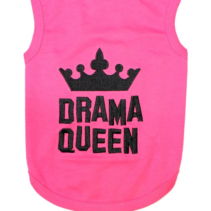 Rosa Camiseta para Perros Drama Queen – Conjunto Lindo y Atrevido para Cachorros de venta al por mayor en Faire