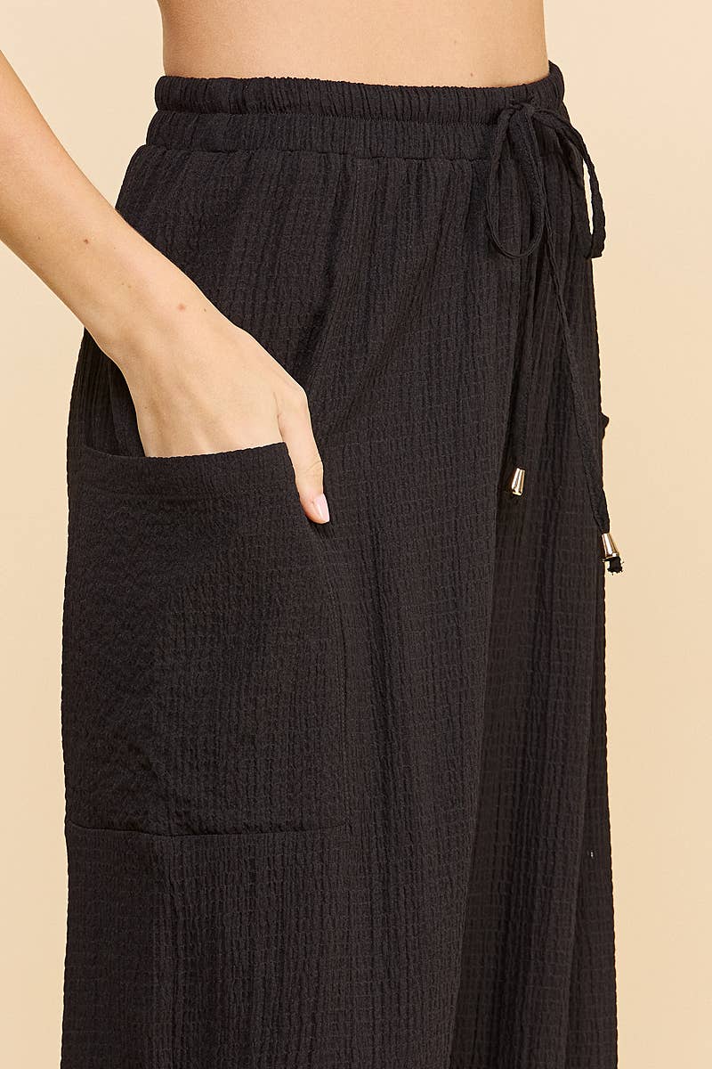 Allie Rose - Wholesale Pants - Women&#x27;s - Drawstring Seersucker Lounge Pants17