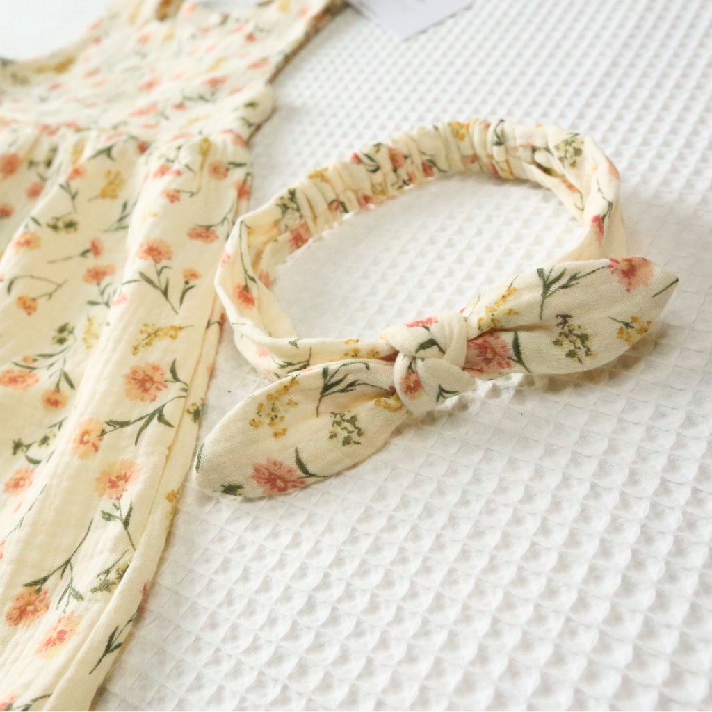 Au Petit Coton - Wholesale Dress - Baby - Organic cotton baby dress with headband4