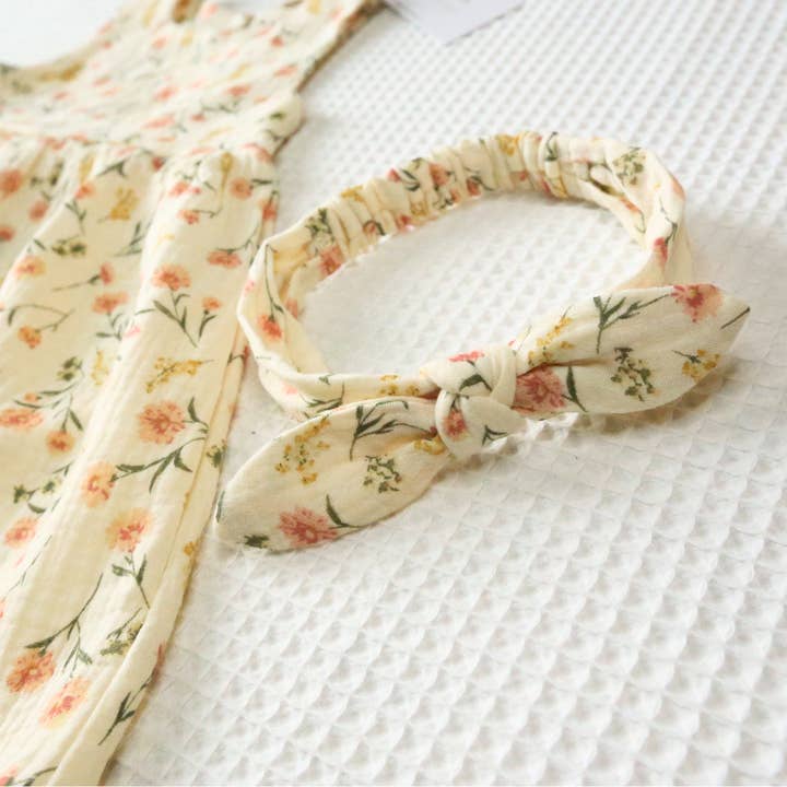 Au Petit Coton - Wholesale Dress - Baby - Organic cotton baby dress with headband4