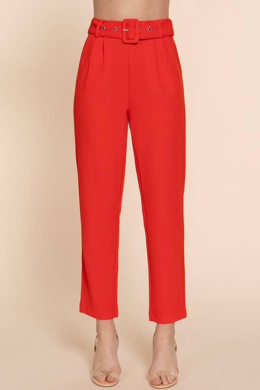 Vanilla Monkey – Calças - Mulher por atacado – Calças Eltch com cinto de bolso frontal1