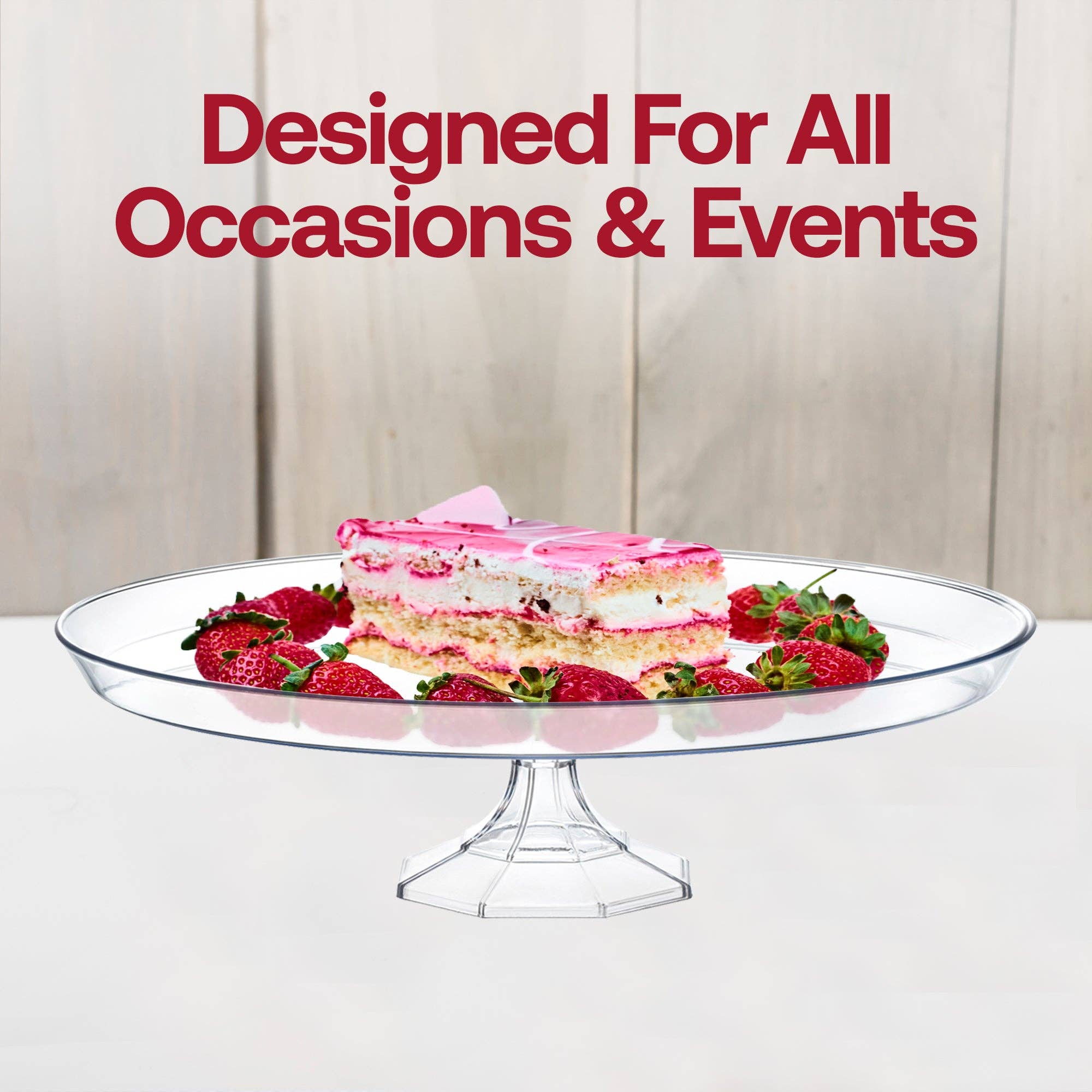 Smarty had a Party - Wholesale Cake Stand - 10.5" Clear Small Round Plastic Cake Stand - 1 pc6
