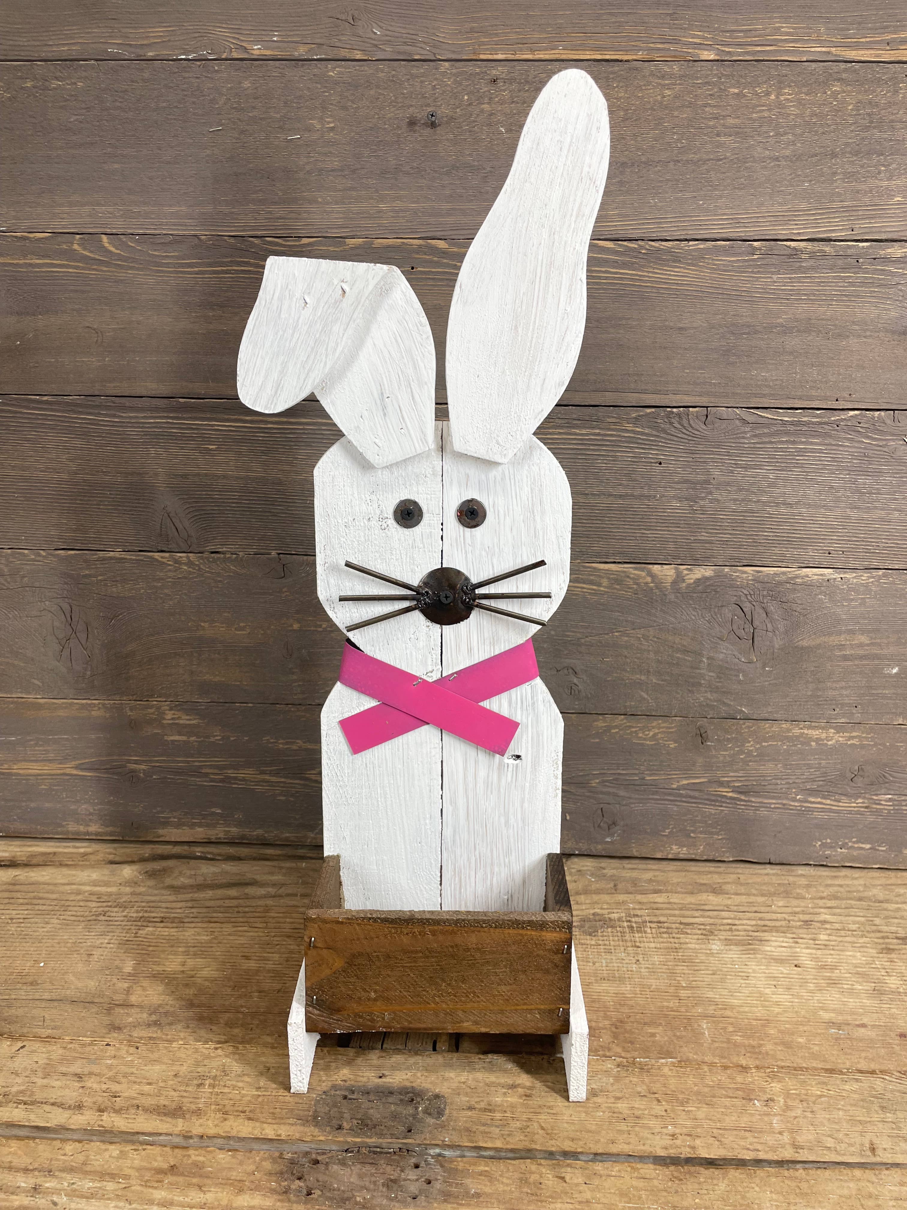 My Amigos Imports - Venta al por mayor Adornos/decoración de exteriores - LIQUIDACIÓN-Conejo de Madera Decorativo de Primavera-Arte de Jardín-8x23-$64