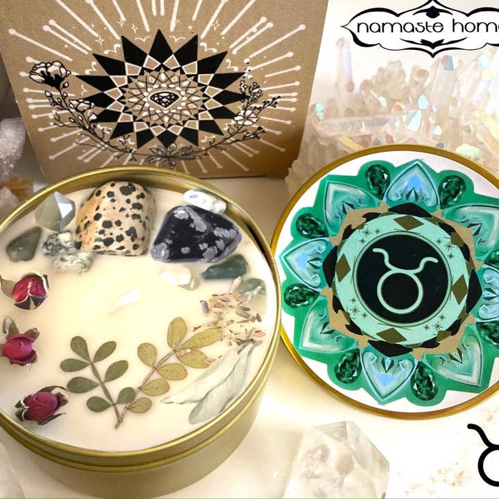 Namaste Home - Wholesale Travel Candles - 12 Pack of Zodiac Candles, 1 of Each Sign, Crystal Candles13