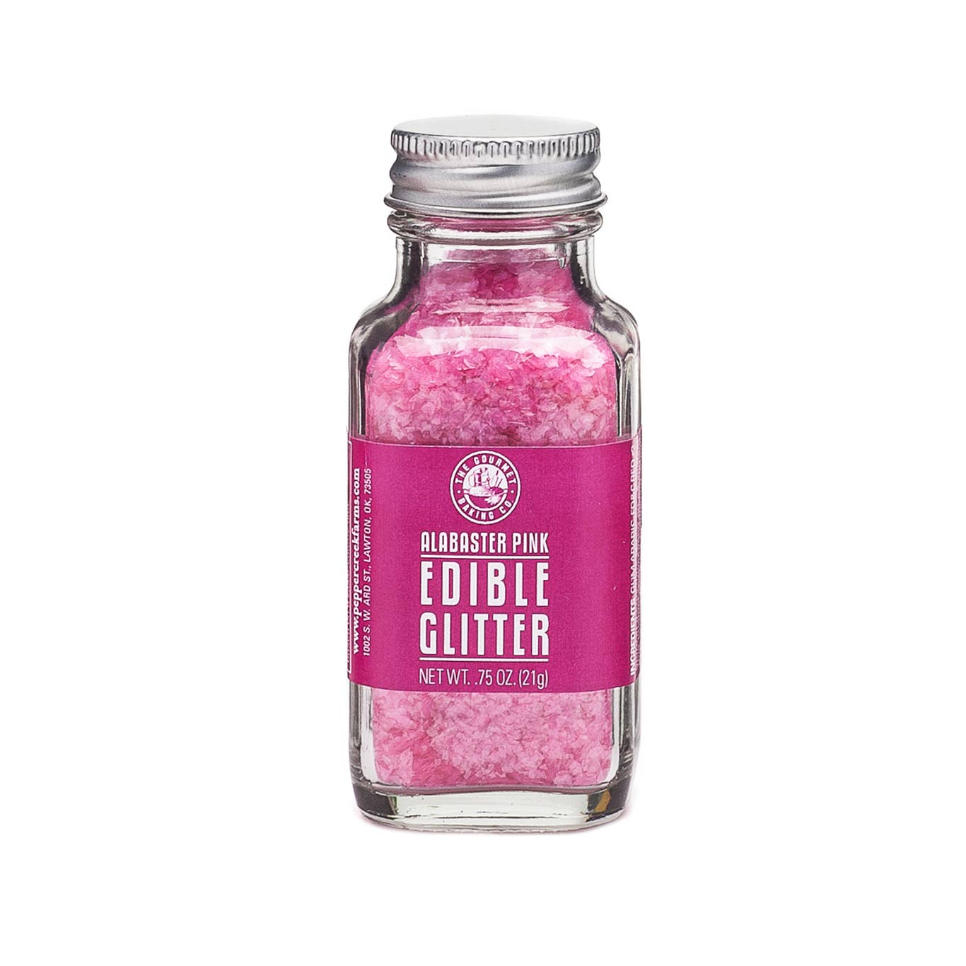 Purpurina comestible Alabaster Pink 21 g (0,75 oz) para venta al por mayor de Pepper Creek Farms