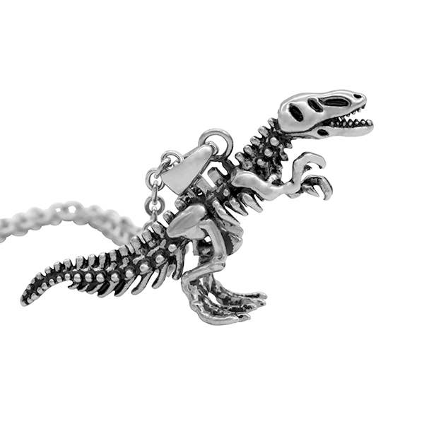 Controse – Großhandel Kette mit Anhänger/Charm – Controse Dinosaurier-Halskette mit T-Rex-Skelettanhänger2