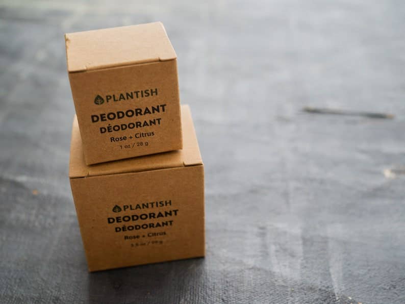 Plantish - Wholesale Deodorant - Unisex - Zero Waste Deodorant Bar - Rose & Citrus1