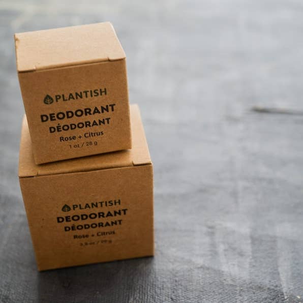 Plantish - Wholesale Deodorant - Unisex - Zero Waste Deodorant Bar - Rose & Citrus1