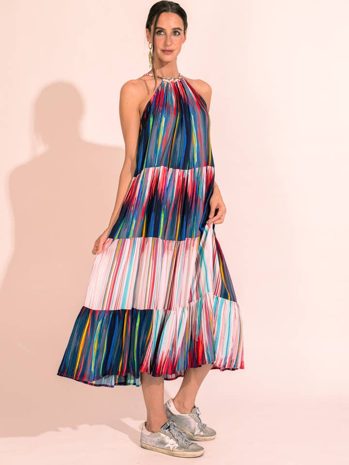 Guia Maxi Dress Multi Stripes for wholesale by MY HAPPY CABAÑA