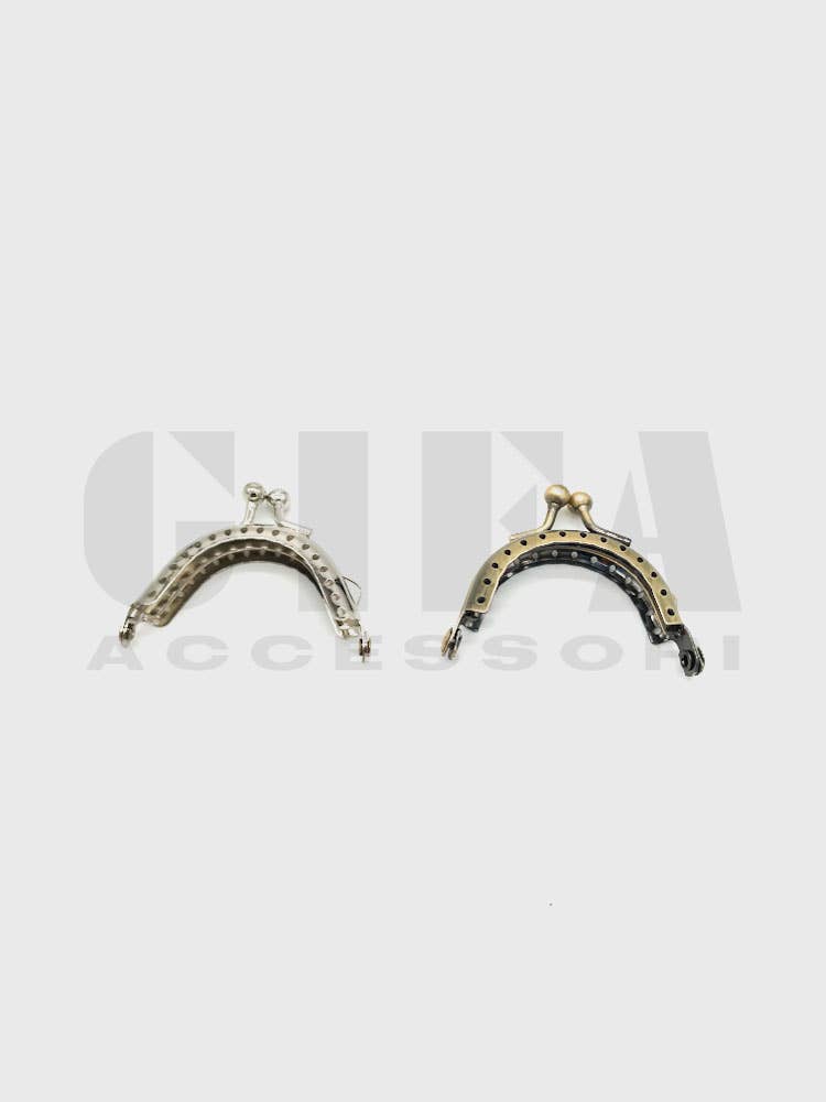 Gifa Accessori - Vendita all'ingrosso Fibbie per cintura - Clic clac con fori per portamonete cm 5,5 x 4,52