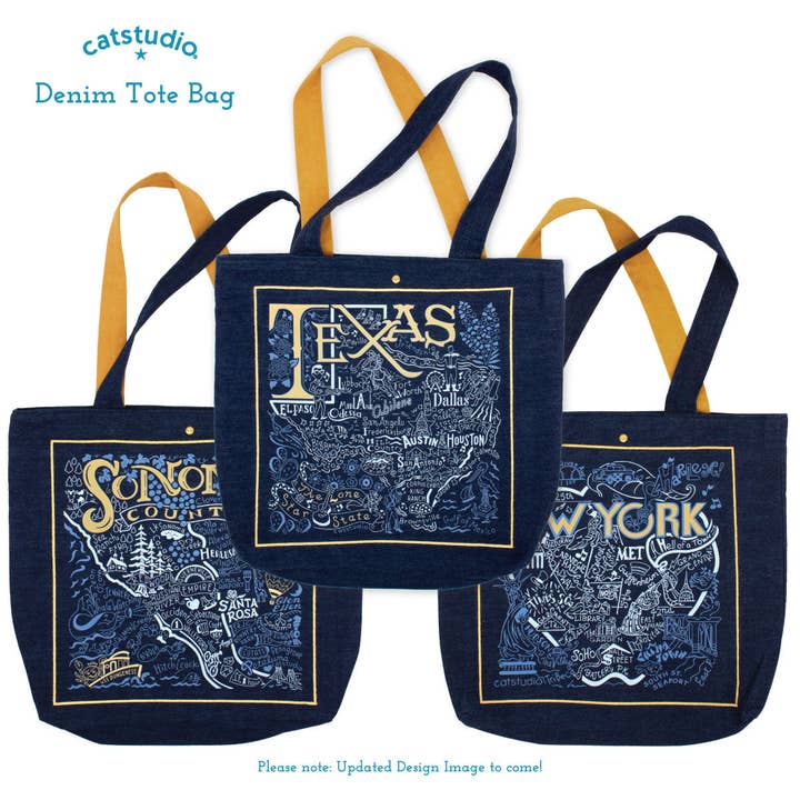 Ski Utah Denim Tote Bag for wholesale by catstudio